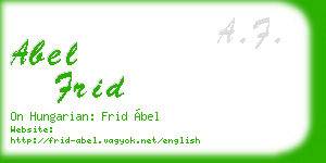 abel frid business card